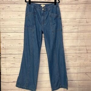 Madewell High Rise Wide‎ Leg Denim Large